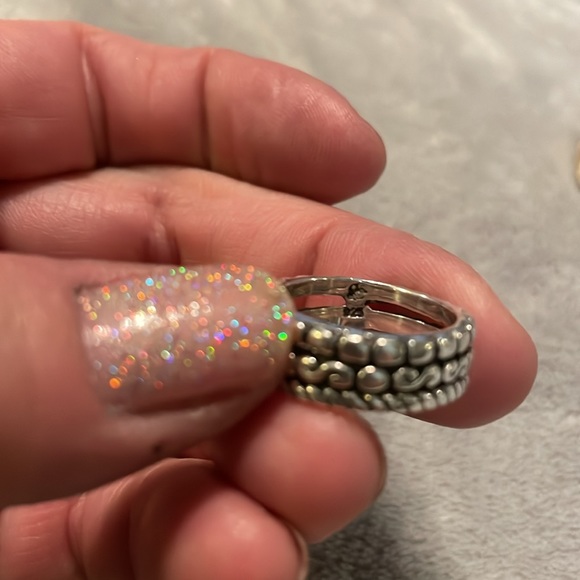 Samuel B sterling silver 3 row ring. - Picture 3 of 3